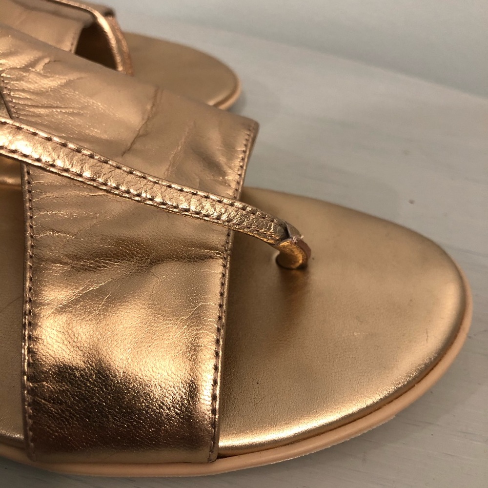 Nine West Rose Gold Leather Sandal 7.5